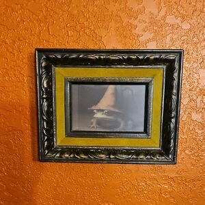 Vintage Ornate Frame with Witchy Frog Art